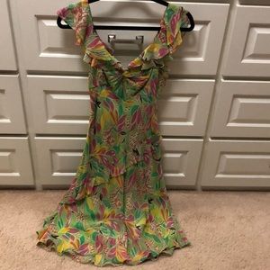 Gorgeous BCBG ruffle silk dress!